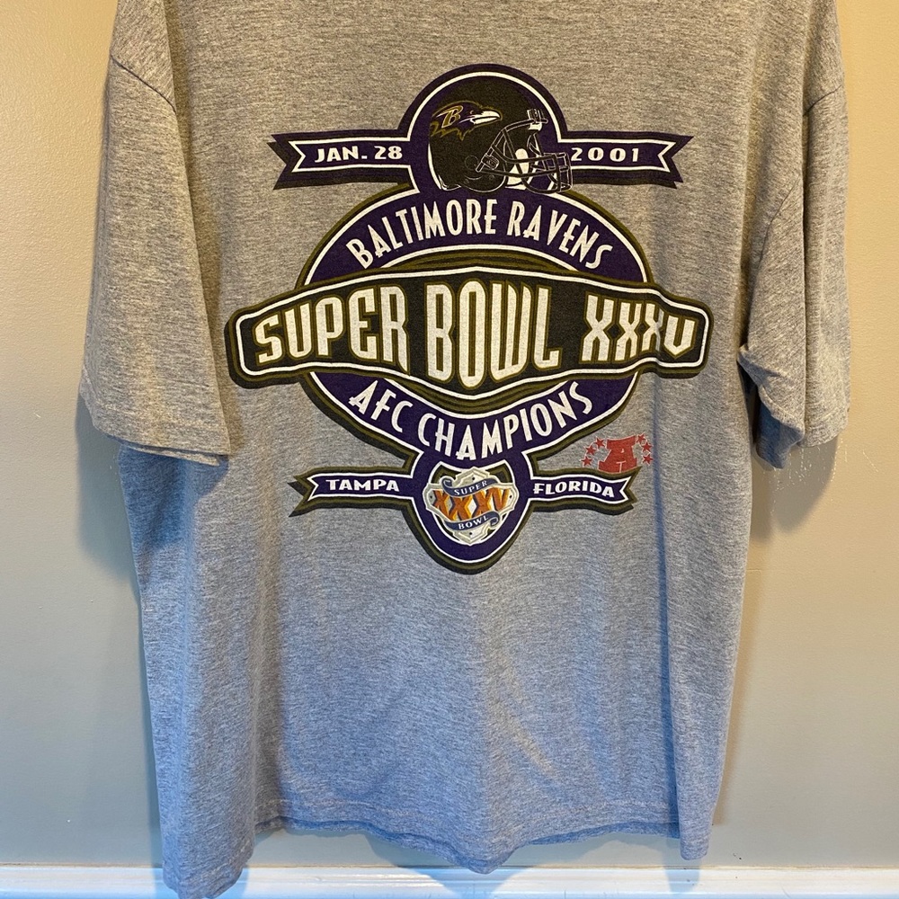 Baltimore ravens super bowl tee large true fan